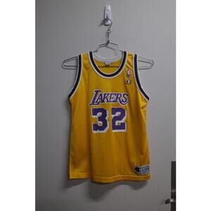 90 Champion Los Angeles Lakers Johnson #32 Basketball Jersey